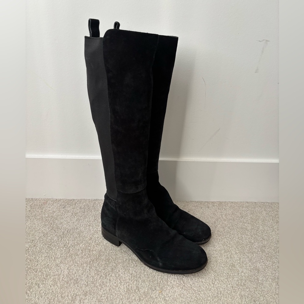 Gucci Black Suede Knee High Boots Size 36 Made in Italy